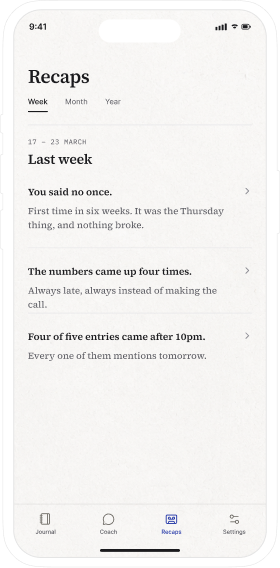 A Pausa weekly recap naming the pattern across several entries
